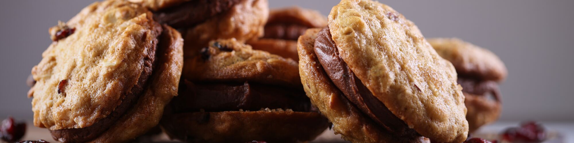 Oatmeal Fudge Sandwich Cookies