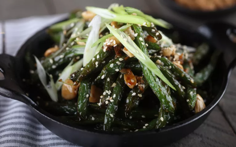 Blistered Sesame Green Beans