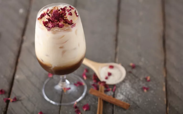 Chilled Rose Chai Latte