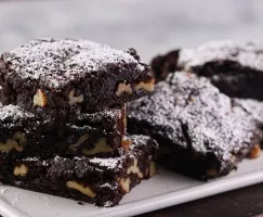 Vegan Gluten Free Walnut Brownies 