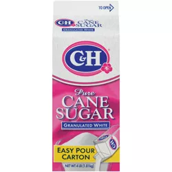 C&H® Pure Cane Granulated Sugar - 4 lb. Gable Carton | DFI Foodservice C&H® Pure Cane Granulated Sugar - 4 lb. Gable Carton | DFI Foodservice