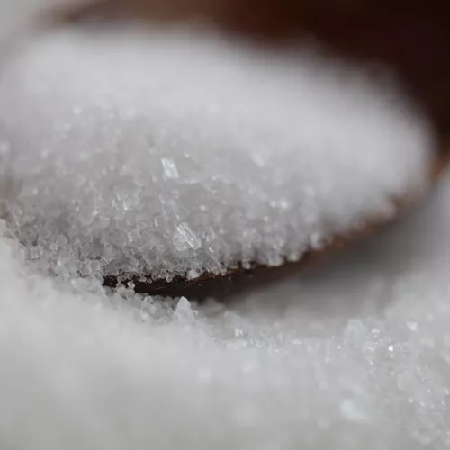 Square-Granulated Sugar on a Spoon