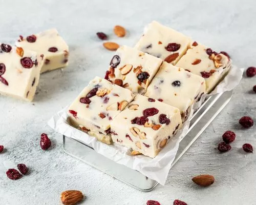 Chocolate Cranberry Almond Fudge