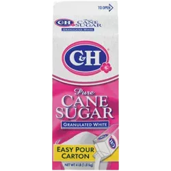 C&H® Pure Cane Granulated Sugar - 4 lb. Gable Carton